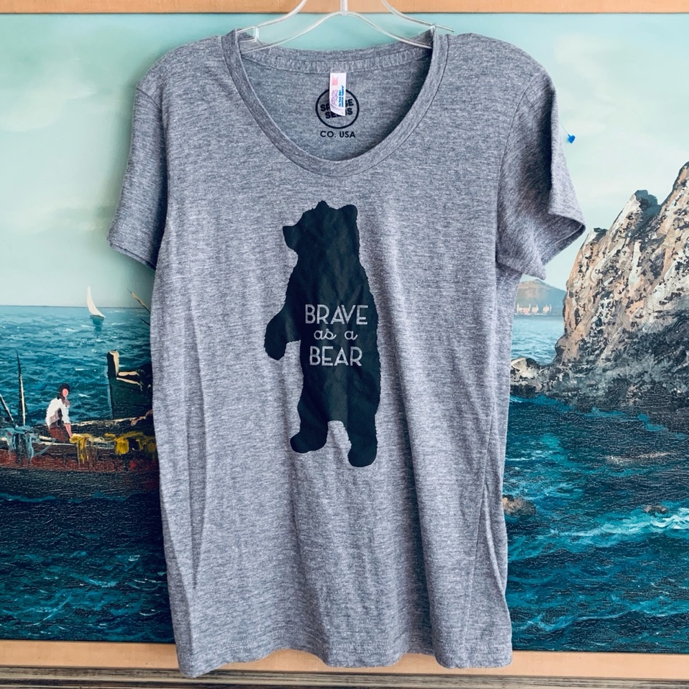 Brave as a Bear  American apparel T shirt